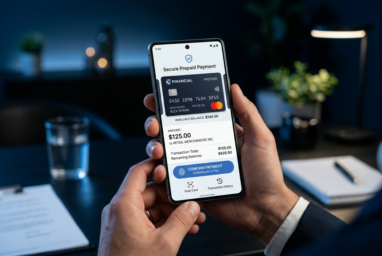 Interfejs płatności prepaid w nowoczesnym kasynie online na smartfonie